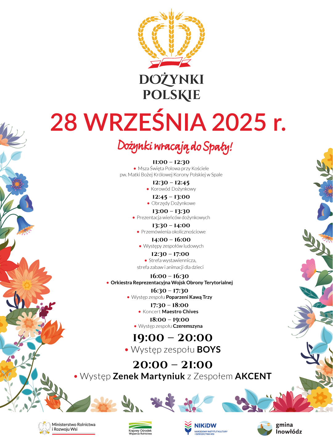 Już 28 września Dożynki Polskie w Spale!