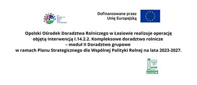 I.14.2. Kompleksowe doradztwo rolnicze